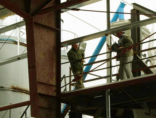 Работы по восстановлению промышленных объектов. Южная Осетия, апрель 2012 г. Фото: ИА "Рес", http://cominf.org Работы по восстановлению промышленных объектов. Южная Осетия, апрель 2012 г. Фото: ИА "Рес", http://cominf.org