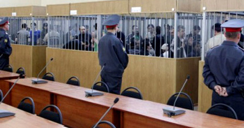 Судебное заседание по делу о нападении на Нальчик. Март 2009 г. Фото http://www.doshdu.ru/