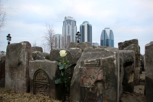 Вид на «Грозный-Сити" от мемориального комплекса в Грозном. Фото предоставлено очевидцем для "Кавказского узла"