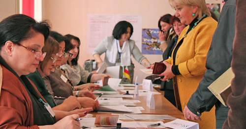 Выборы президента Южной Осетии. Избирательный участок в Цхинвале, 9 апреля 2017 г. Фото Алана Цхурбаева для "Кавказского узла"