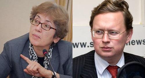 Наталья Зубаревич, кадр из видео пользователя NewsMix https://www.youtube.com/watch?v=d656PqucltU
Михаил Делягин, фото RFE/RL. Коллаж "Кавказского узла". 