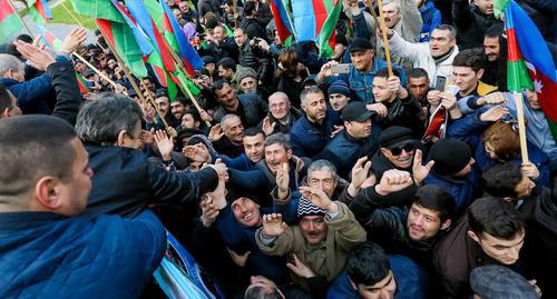 Участники митинга в Баку 31 марта 2018 года. Фото Азиза Каримова для "Кавказского узла"