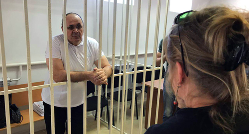 Оюб Титиев  в суде. Фото Патимат Махмудовой для "Кавказского узла"