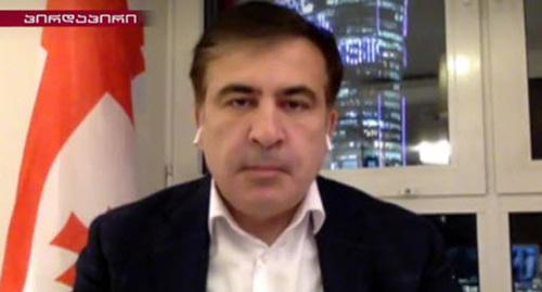 Скриншот обращения Михаила Саакашвили http://rustavi2.ge/ka/news/119931