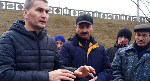 Торговцы Козьего рынка на акции протеста. 20.01.2019 г. Фото Людмилы Маратовой для "Кавказского узла"