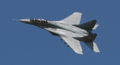 МиГ-29. Фото Coert van Breda https://ru.wikipedia.org/wiki/%D0%9C%D0%B8%D0%93-29#/media/%D0%A4%D0%B0%D0%B9%D0%BB:Hungarian_Air_Force_Mikoyan-Gurevich_MiG-29UB_Fulcrum-B.jpg