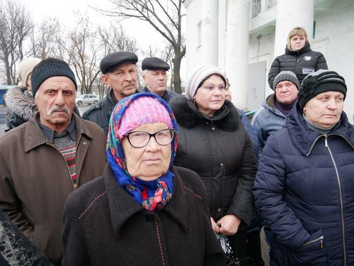 Участники пикета шахтеров в Гуково 30 ноября 2019 года. Фото Вячеслава Прудникова для «Кавказского узла»