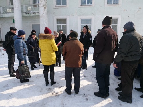 Участники пикета в Гуково 15 февраля 2020 года. Фото Вячеслава Прудникова для «Кавказского узла»