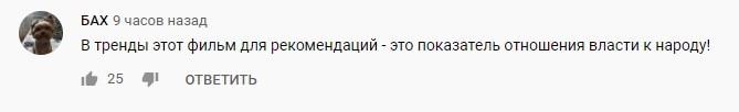 Скриншот комментария пользователя к фильму Антона Лядова о мусорном полигоне близ хутора Веселый. https://www.youtube.com/watch?v=rx0wFGu_4iw
