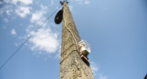 Электрический столб. Фото Елены Синеок, Юга.ру