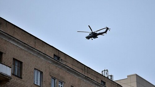 Военный вертолет над Волгоградом. Фото novostivolgograda.ru