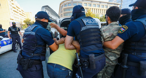 Акция протеста в Баку. 30 сентября 2022 г. Фото Азиза Каримова для "Кавказского узла"