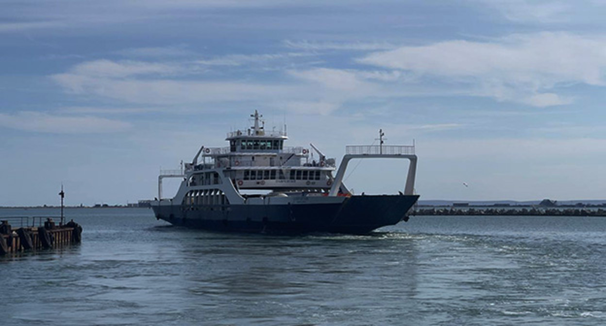 Паром на Керченской переправе. Фото из Telegram-канала Минтранса России


