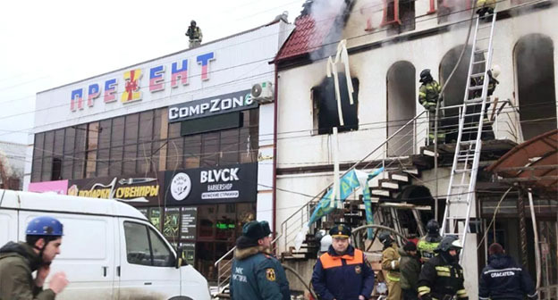 Последствия взрыва в торговом центре Назрани. Фото: пресс-служба МЧС по Республике Ингушетия Последствия взрыва в торговом центре Назрани. Фото: пресс-служба МЧС по Республике Ингушетия