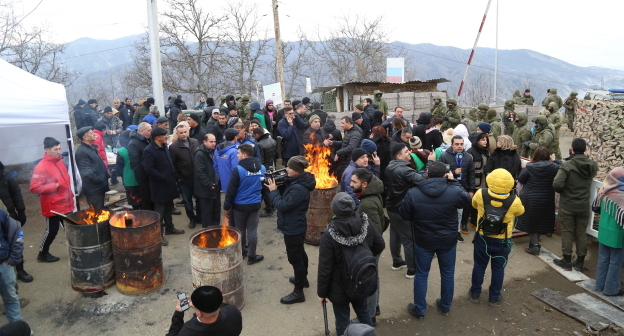 Блокада Лачинского коридора, фото: azertag.az Блокада Лачинского коридора, фото: azertag.az