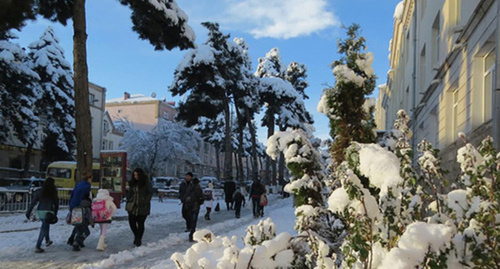 После снегопада в Степанакерте. Фото Алвард Григорян для "Кавказского узла"