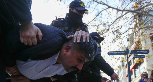 Задержание оппозиционеров в Баку, фото: Кямал Али для "Кавказского узла"
