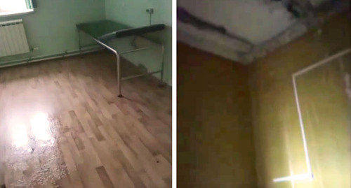 Палата и стены коридора в одной из больниц Волгограда. Стоп-кадры из видео на странице https://vk.com/wall-78987415_214811