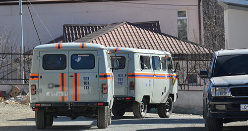 Полицейские машины. Нагорный Карабах. Фото: https://www.facebook.com/photo?fbid=693376546128400&set=pcb.693380546128000