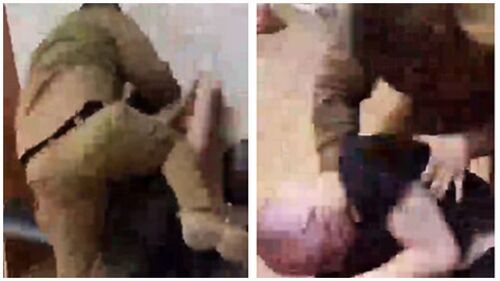 Кадры видеозаписи избиения Никиты Журавеля. Скриншот видео https://t.me/RKadyrov_05/3924