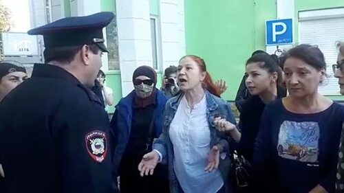 Участники акции против мобилизации. Дагестан, сентябрь 2022 г. Скриншот видео https://www.bbc.com/russian/63029167