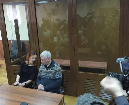 Олег Орлов в зале суда. Фото корреспондента "Кавказского узла"