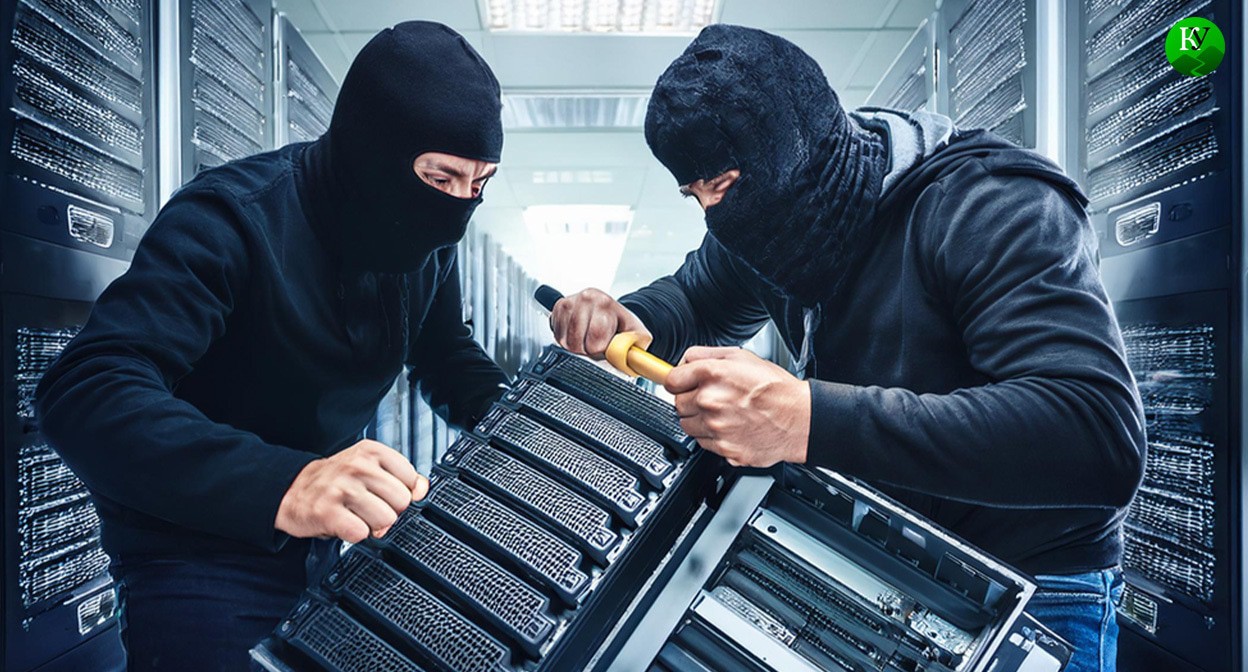 Борьба с майнинг-фермами. 
Иллюстрация создана «Кавказским узлом» с помощью ИИ в программе Photoshop