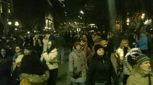 Участники акции  в Тбилиси. Фото Беслана Кмузова от 23.12.25 для "Кавказского узла".