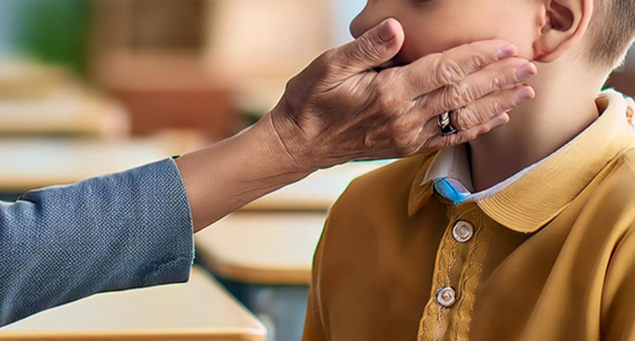 Пощечина. Иллюстрация создана «Кавказским узлом» с помощью ИИ в программе Photoshop
