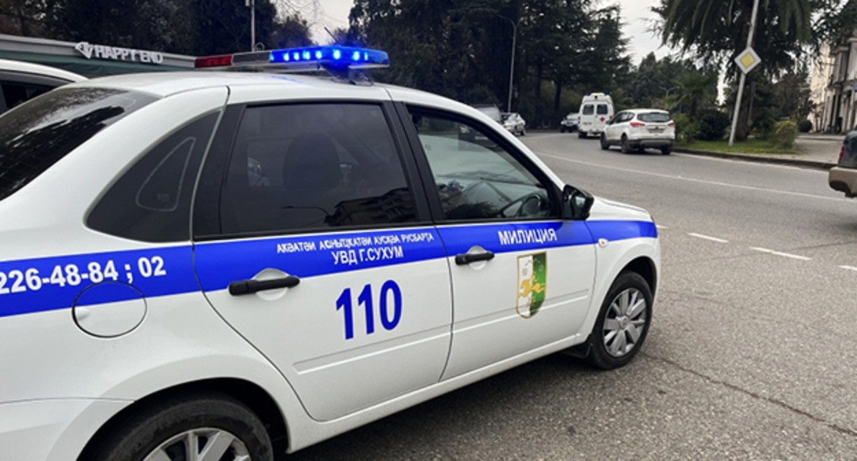 Автомобиль милиции Абхазии. Фото: https://apsnypress.info