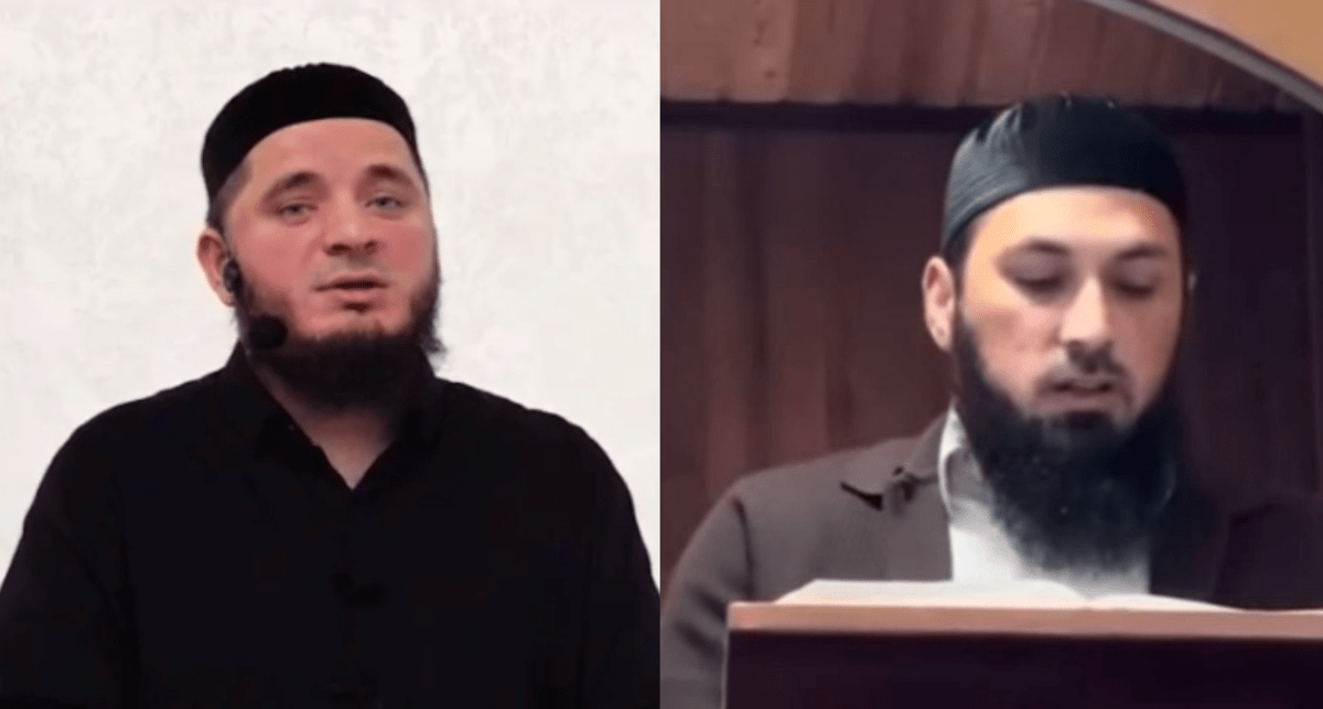 Мухаммад Тамасханов (слева) и Магомед Султыгов. Кадры фото https://t.me/fortangaorg/19488 и видео https://t.me/m_tamaskhanov/1167, коллаж "Кавказского узла".