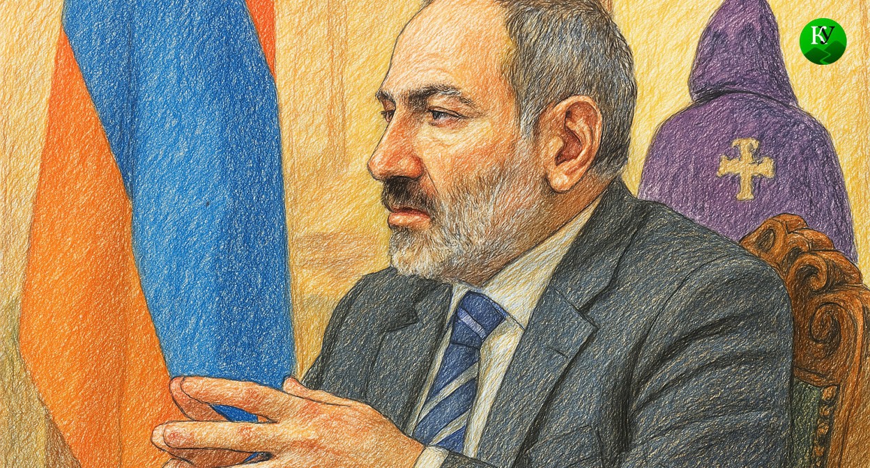 Никол Пашинян. Иллюстрация создана "Кавказским узлом" с помощью ИИ в программе Copilot