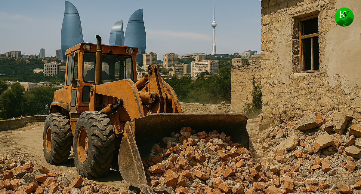 Снос дома в Баку. Иллюстрация создана "Кавказским узлом" с помощью ИИ в программе Copilot Снос дома в Баку. Иллюстрация создана "Кавказским узлом" с помощью ИИ в программе Copilot