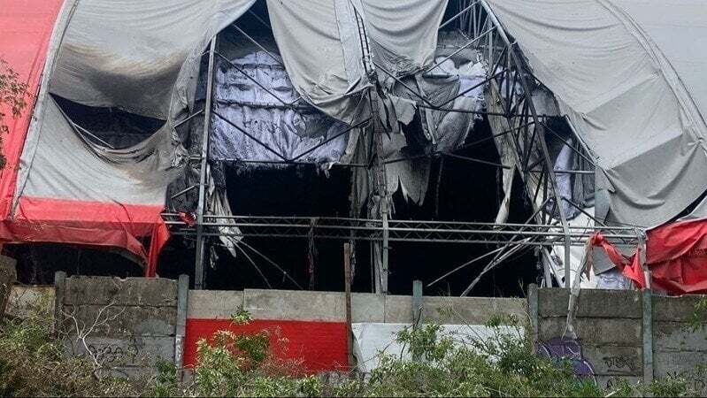 Спорткомплекс после атаки БПЛА. Фото: https://www.change.org