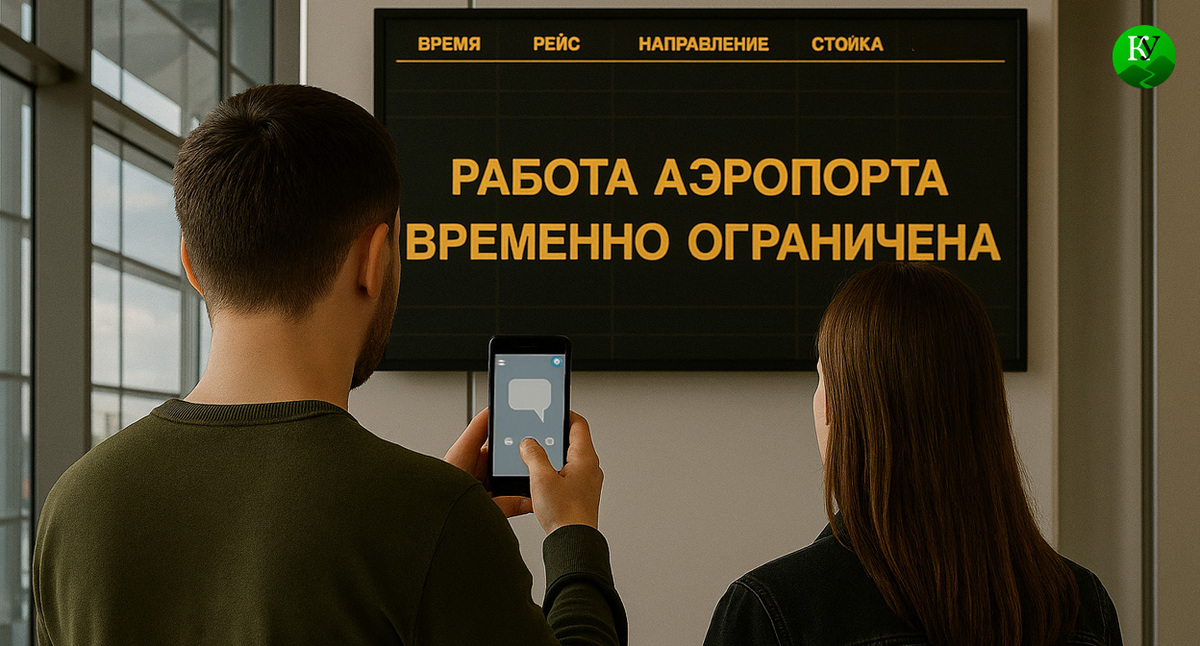 Табло в аэропорту. Иллюстрация создана "Кавказским узлом" с помощью ИИ в программе Copilot