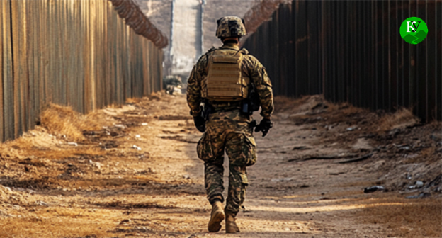 Военнослужащий. Иллюстрация "Кавказского узла", созданная при помощи ИИ в программе Copilot