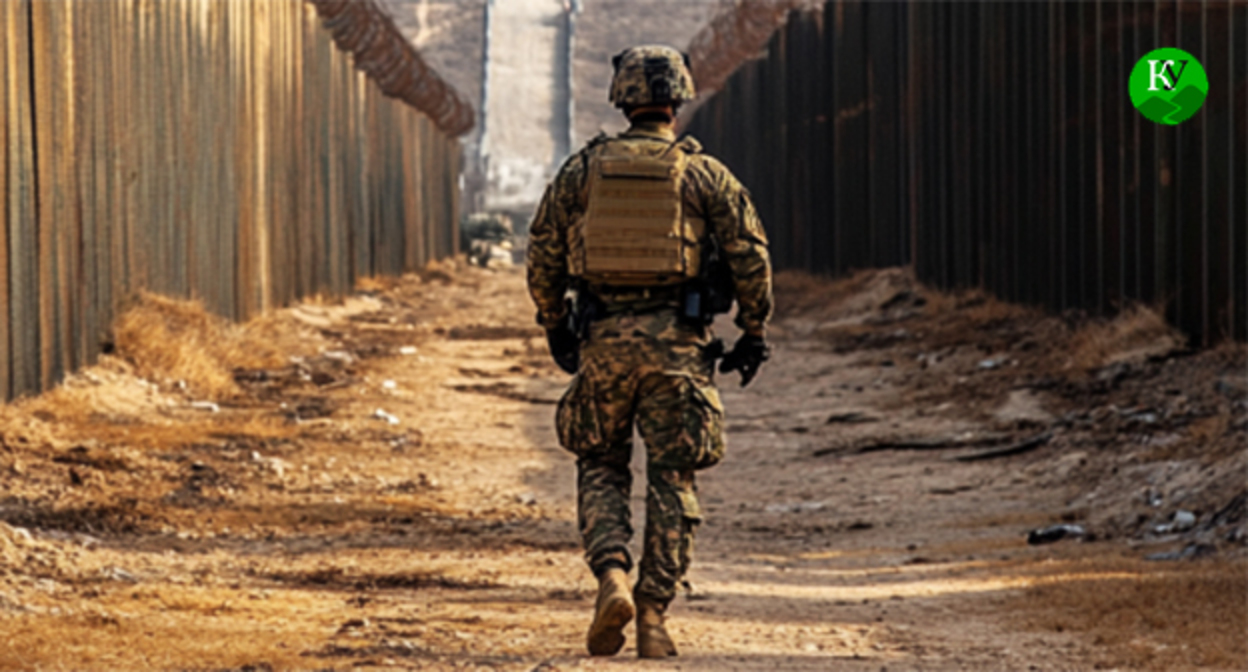 Военнослужащий. Иллюстрация "Кавказского узла", созданная при помощи ИИ в программе Copilot