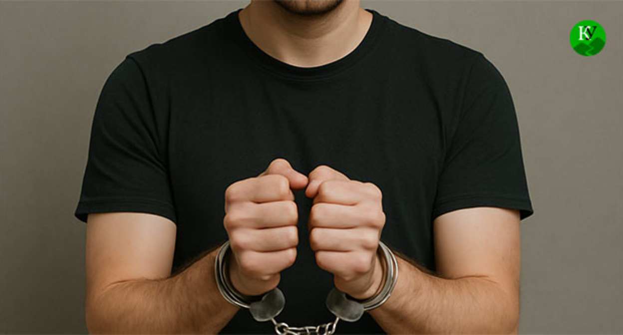 Мужчина в наручниках. Иллюстрация "Кавказского узла", созданная при помощи ИИ в программе Copilot