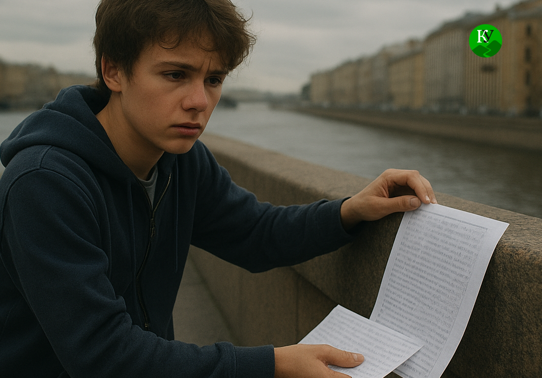 Юноша наклеивает листовку. Иллюстрация создана "Кавказским узлом" с помощью ИИ в программе ChatGPT.