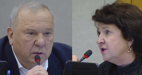 Владимир Шаманов и Анжелика Глазкова. Коллаж "Кавказского узла". Скриншот видео https://t.me/bloodysx/48228

