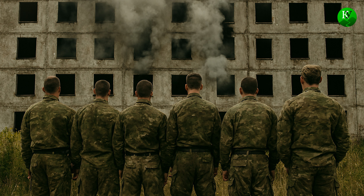 Военные на СВО. Иллюстрация создана «Кавказским узлом» с помощью ИИ в программе Copilot