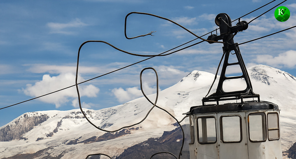 Обрыв канатной дороги. Иллюстрация создана «Кавказским узлом» с помощью ИИ в программе Copilot