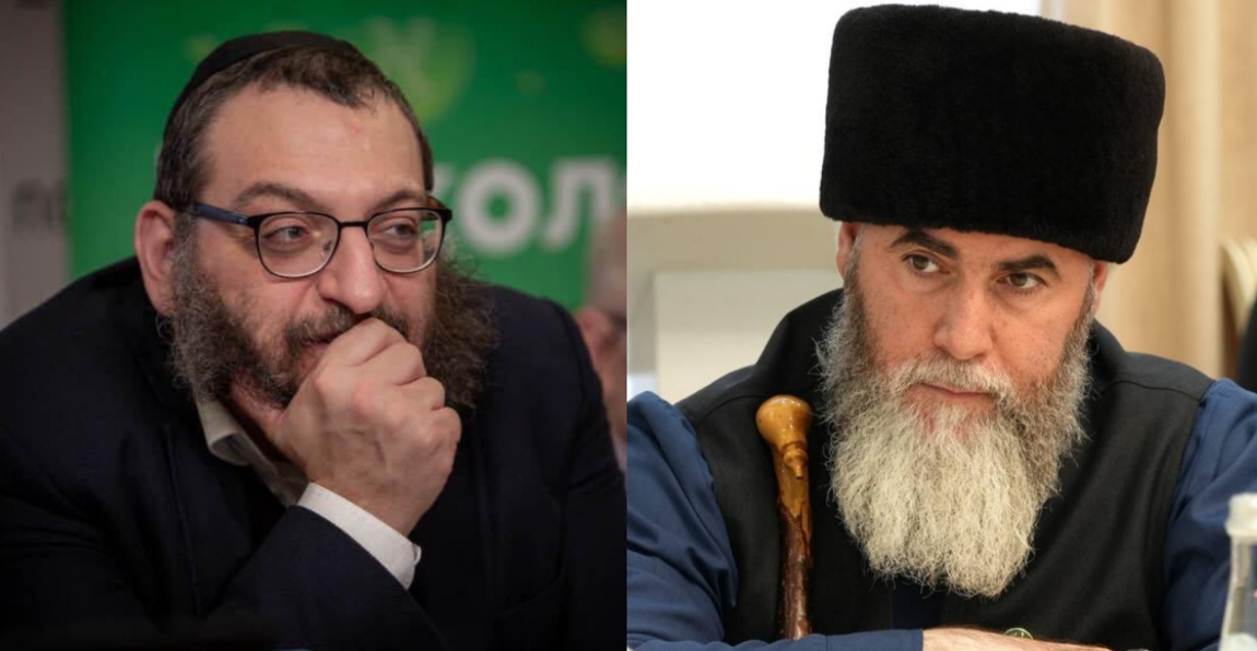 Борух Горин (слева) и Салах Межиев. Коллаж "Кавказского узла". Фото: https://t.me/boruchgorin, https://t.me/dumchr/6858