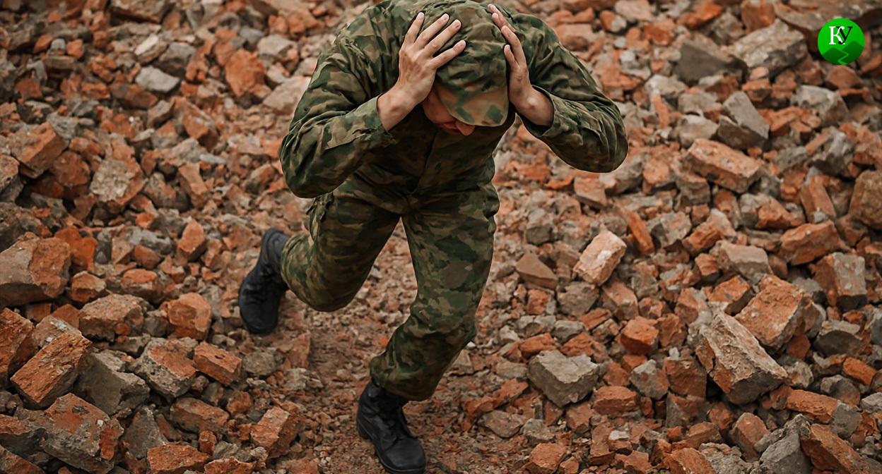Военный на СВО. Иллюстрация создана "Кавказским узлом" с помощью ИИ в программе Copilot