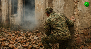 Военный на СВО. Иллюстрация создана «Кавказским узлом» с помощью ИИ в программе Copilot