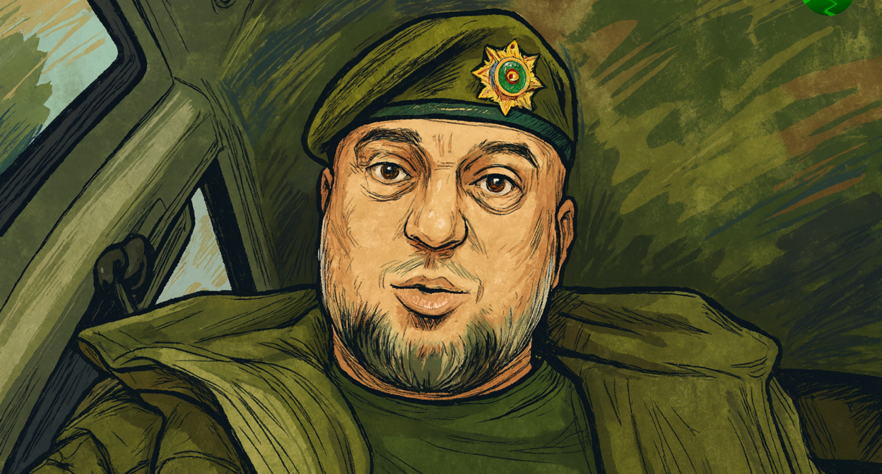 Апти Алаудинов. Иллюстрация создана "Кавказским узлом" с помощью ИИ