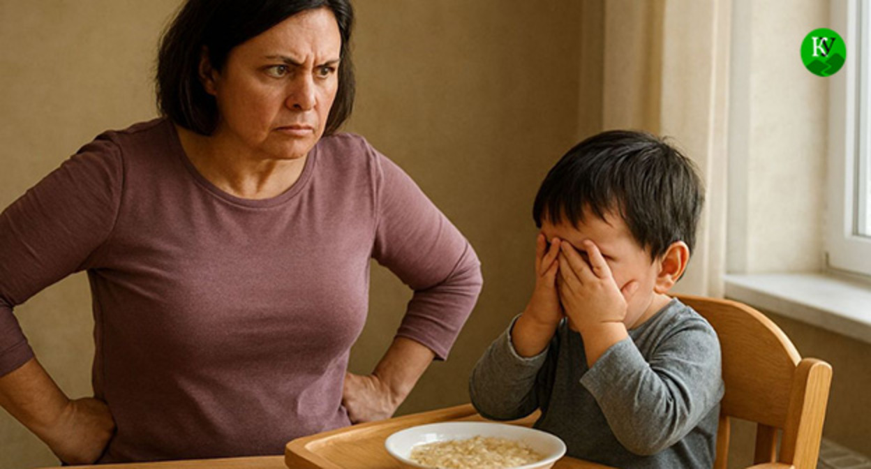 Женщина с ребенком. Иллюстрация "Кавказского узла" созданная при помощи ИИ в программе Copilot