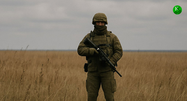 Военнослужащий. Иллюстрация "Кавказского узла" созданная при помощи ИИ в программе Copilot