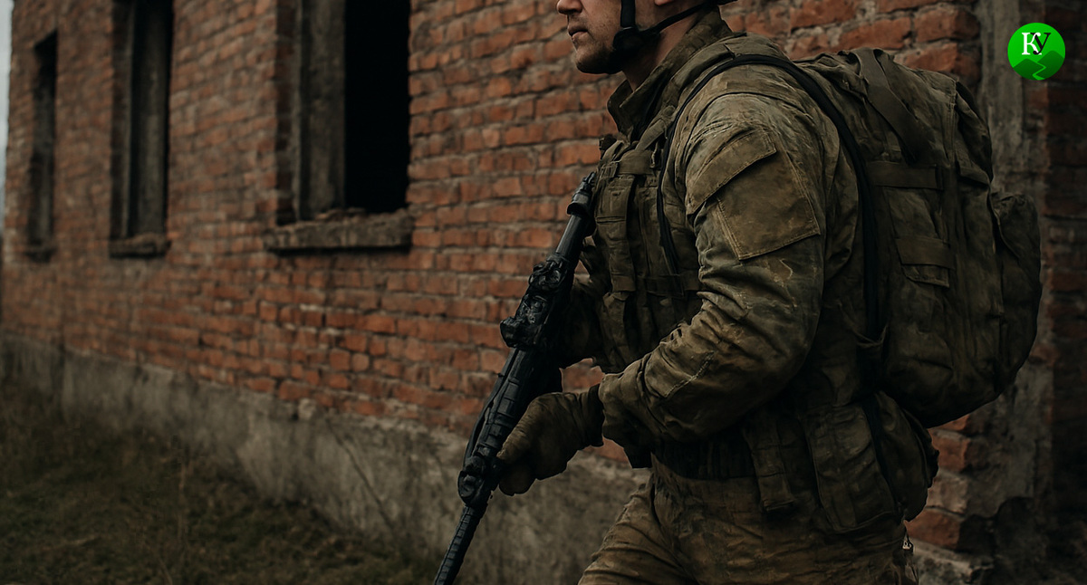 Военный на СВО. Иллюстрация создана «Кавказским узлом» с помощью ИИ в программе Copilot