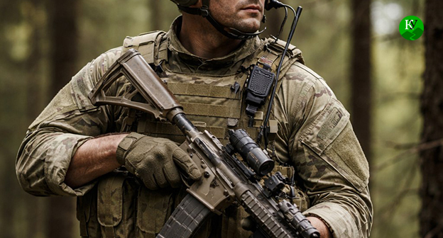 Военнослужащий. Иллюстрация "Кавказского узла" созданная ИИ при помощи программы Copilot